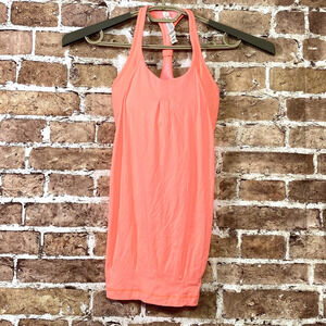 Lululemon No Limits Yoga Tank Top W/ Built in Bra‎ Love Peach Size 4 Gym Yoga